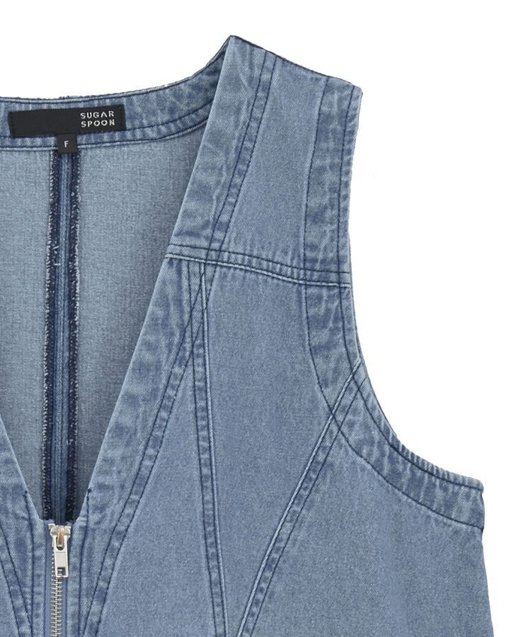 Green Parks「・SUGAR SPOON W-ZIPデニムミニワンピ」|ワンピース|