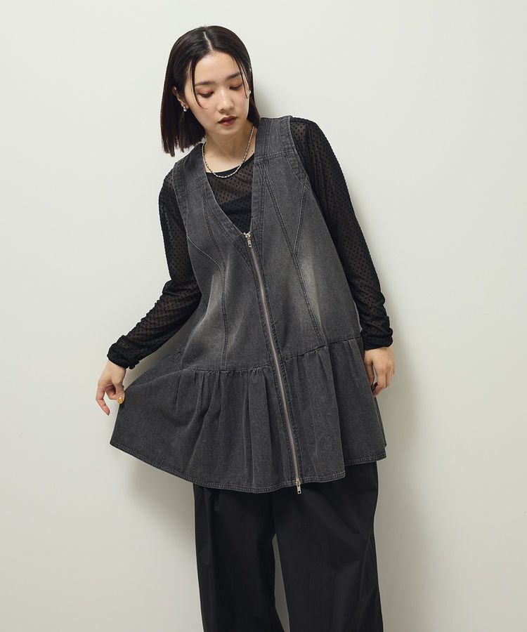 Green Parks「・SUGAR SPOON W-ZIPデニムミニワンピ」|ワンピース|