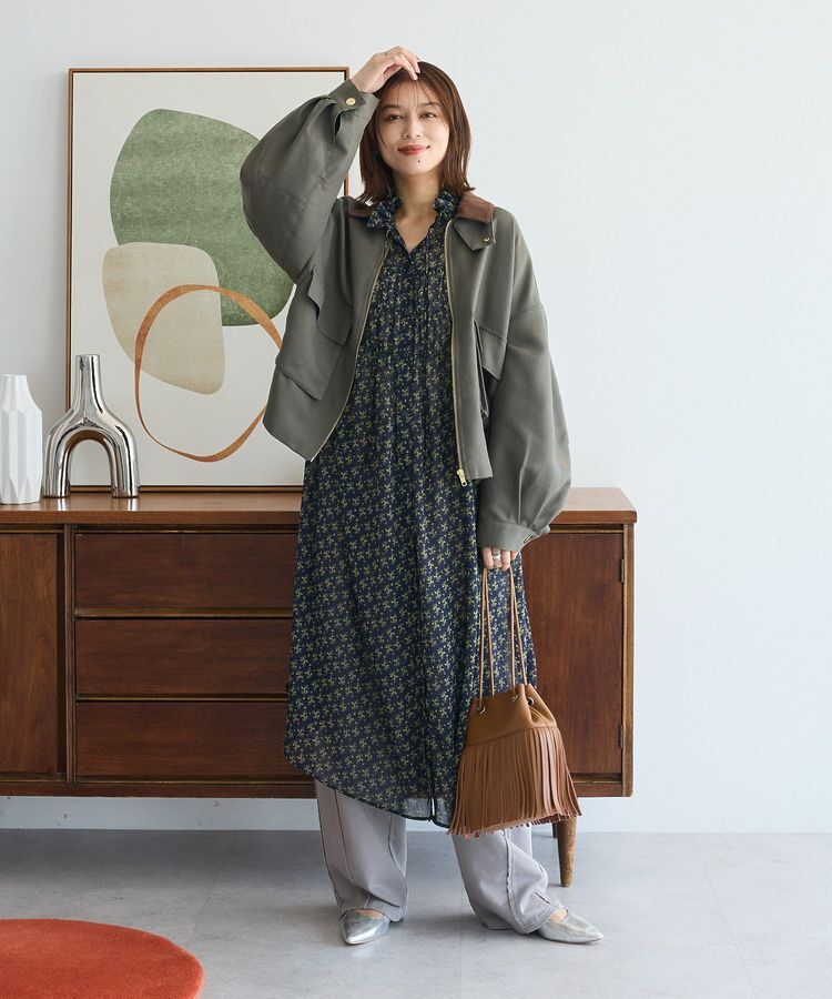 Green Parks「花柄シフォン楊柳ワンピース」|ワンピース|