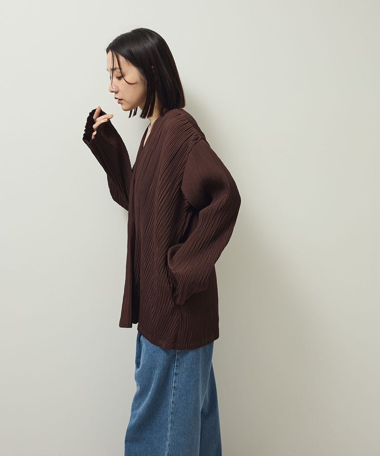 Green Parks「・ELENCARE DUE プリーツノーカラージャケット」|テーラードジャケット|