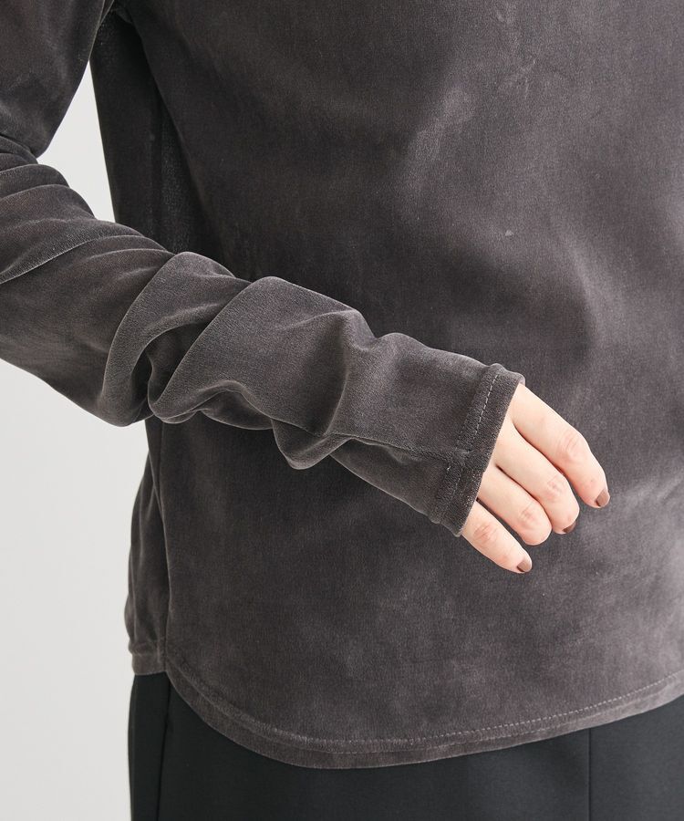 Green Parks「・ANDSEARCH シアーベロアボトルネックロンTEE」|Tシャツ・カットソー|