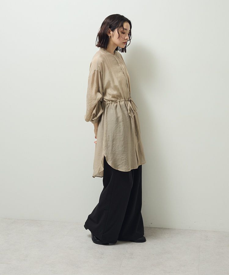 Green Parks「バンドカラー比翼タック袖チュニック」|チュニック|