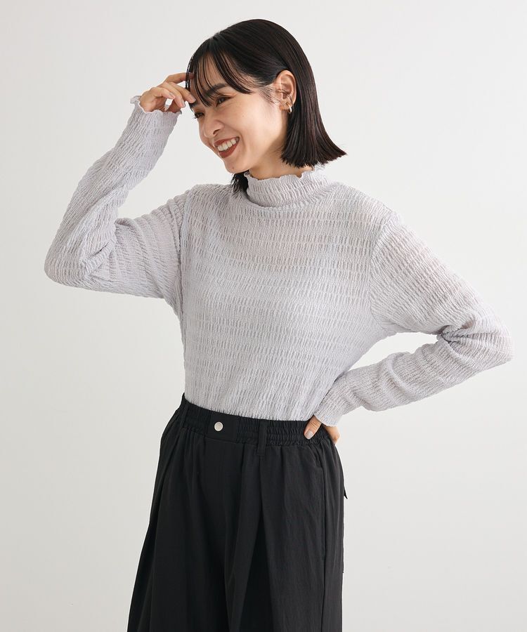 Green Parks「・Petit Fleur ジャガードハイネックロンTEE」|Tシャツ・カットソー|