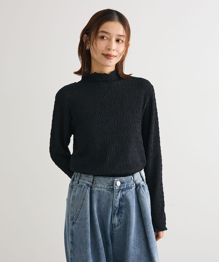 Green Parks「・Petit Fleur ジャガードハイネックロンTEE」|Tシャツ・カットソー|