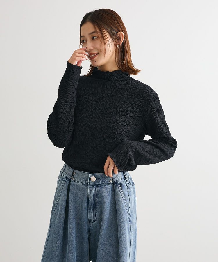 Green Parks「・Petit Fleur ジャガードハイネックロンTEE」|Tシャツ・カットソー|