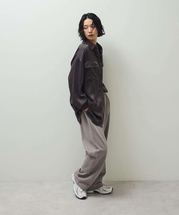 Green Parks「・SUGAR SPOON サテンオーバーシャツ」|シャツ・ブラウス|