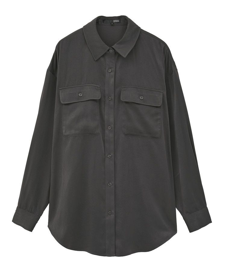 Green Parks「・SUGAR SPOON サテンオーバーシャツ」|シャツ・ブラウス|