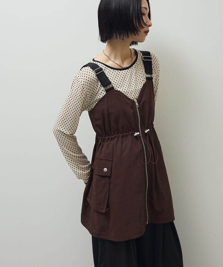 Green Parks「・SUGAR SPOON ミリタリーキャミチュニック」|ベスト・ジレ|