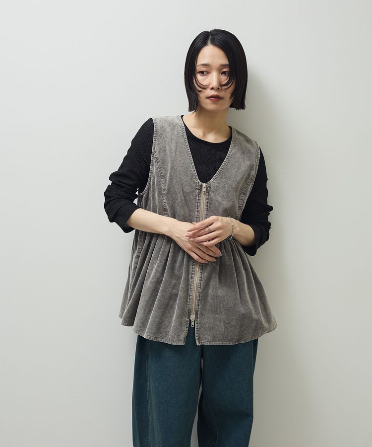 Green Parks「・ELENCARE DUE ケミカルコーデュロイベスト」|ベスト・ジレ|