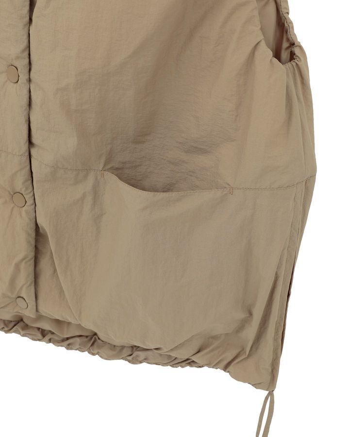 Green Parks「サイドZIP中綿コクーンベスト」|ベスト・ジレ|