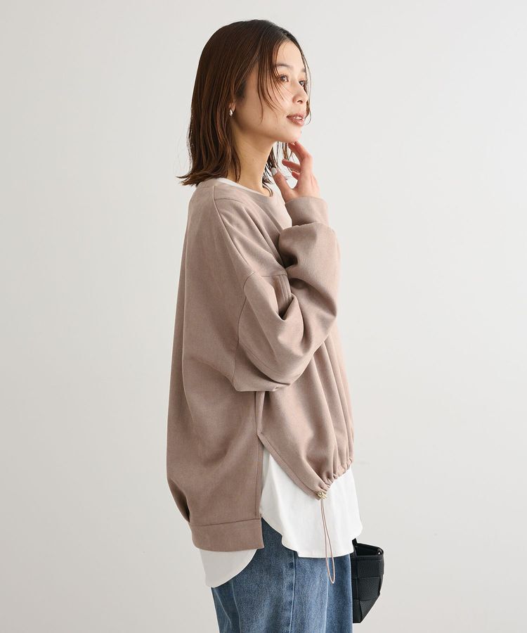 Green Parks「なめらかタッチスウェード調ドロストプルオーバー」|Tシャツ・カットソー|