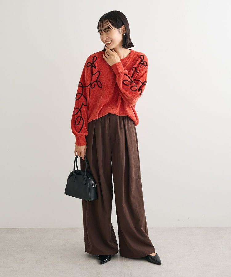 Green Parks「刺繍コードニットプルオーバー」|ニット・セーター|