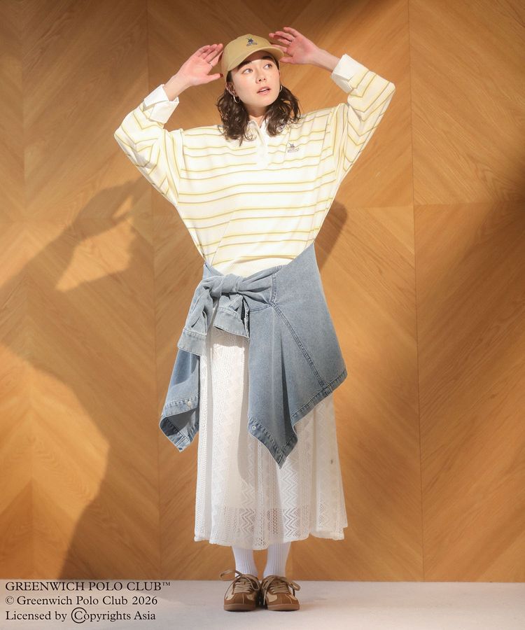 Green Parks「GREENWICH POLO CLUB(TM)布帛ドッキングポロニットプルオーバー」|Tシャツ・カットソー|