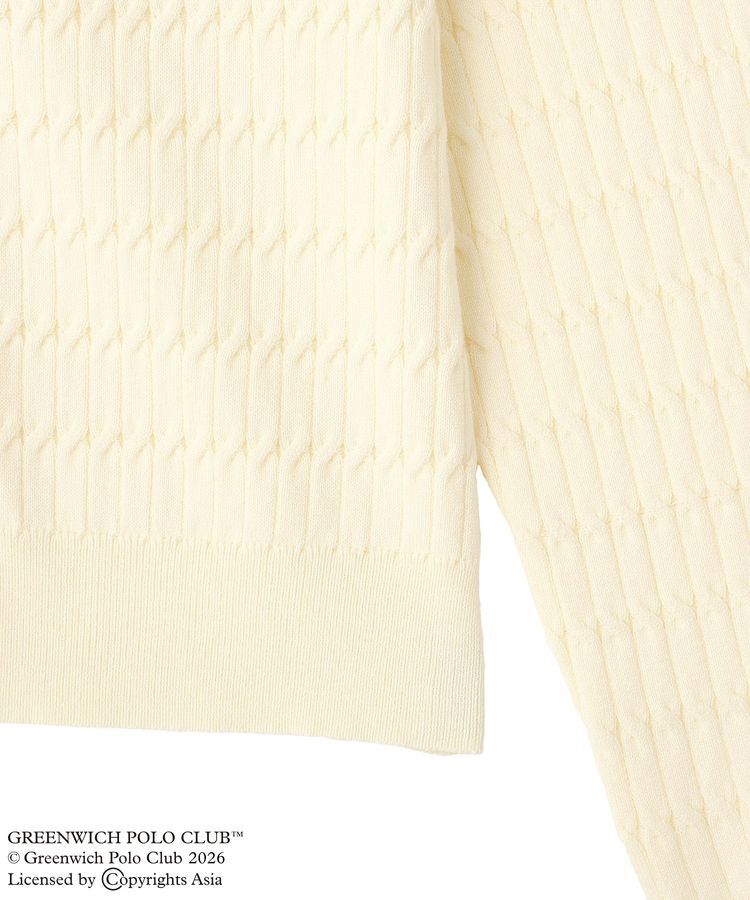 Green Parks「GREENWICH POLO CLUB(TM)ケーブル襟付ニットカーディガン」|カーディガン|
