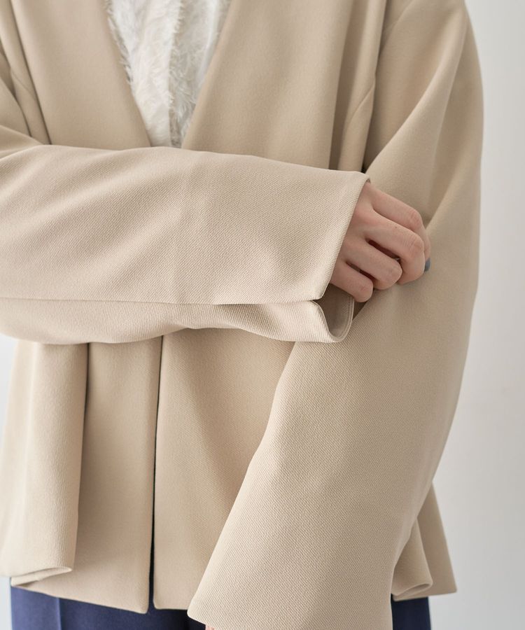 Green Parks「O.洗えてストレッチ ノーカラージャケット」|テーラードジャケット|