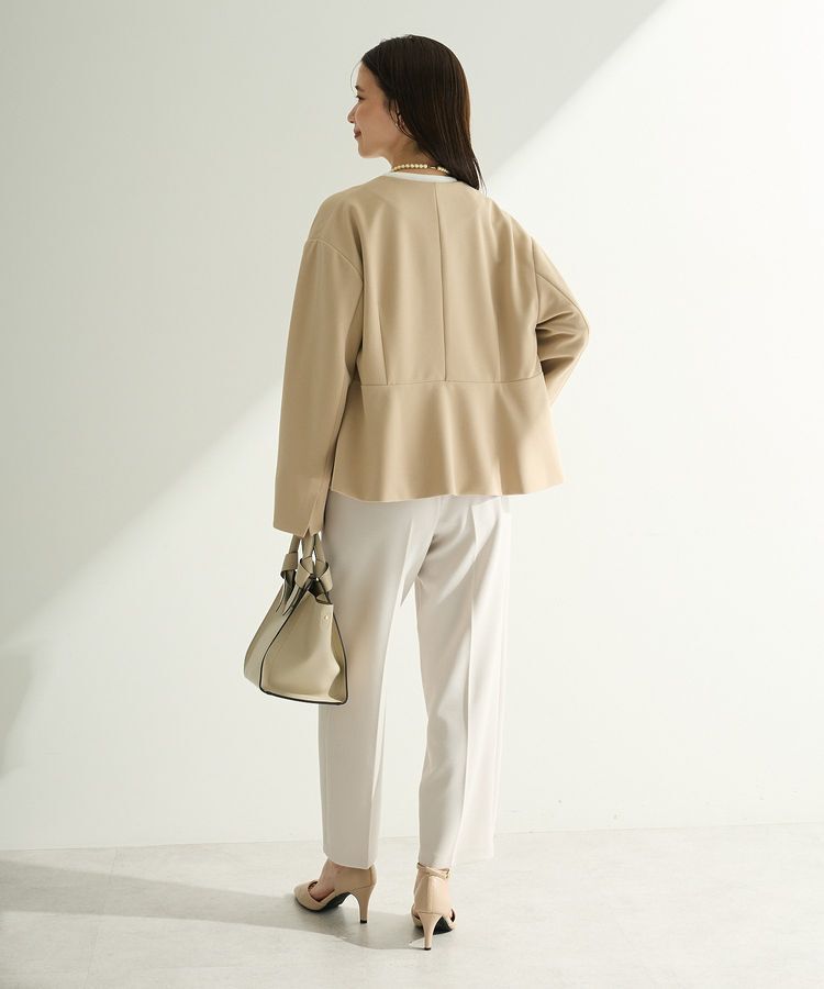 Green Parks「O.洗えてストレッチ ノーカラージャケット」|テーラードジャケット|