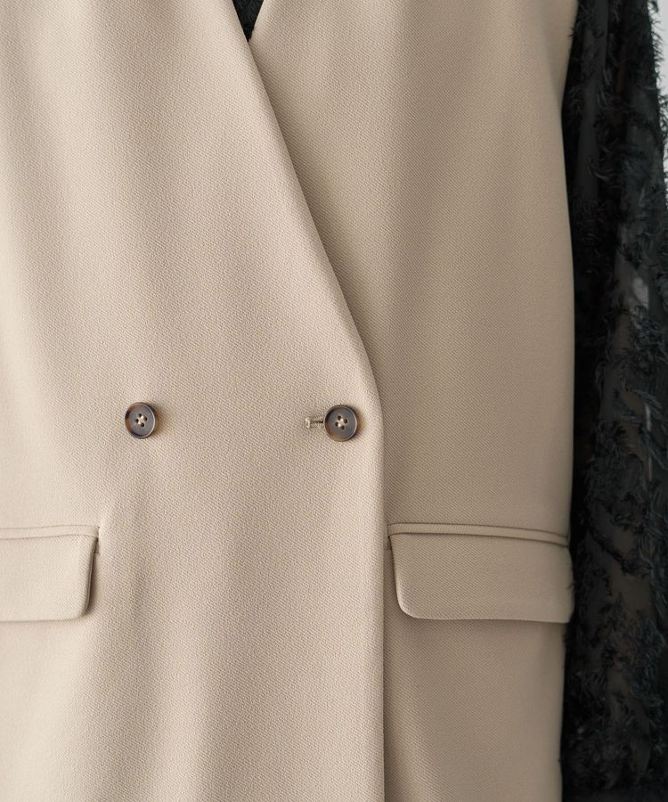 Green Parks「O.洗えてストレッチ Wボタンベスト」|ベスト・ジレ|