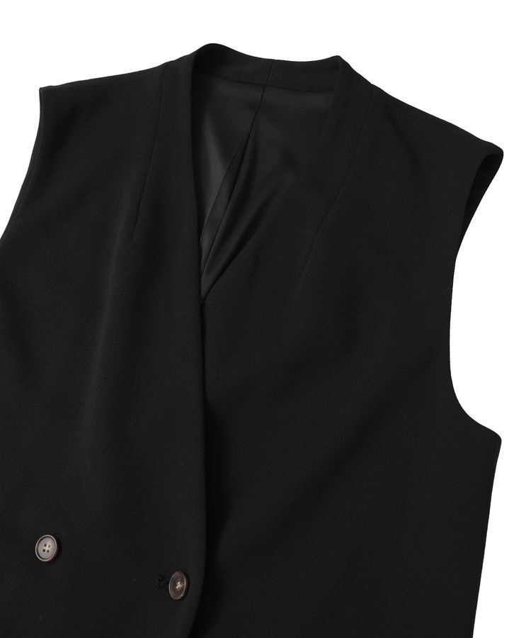 Green Parks「O.洗えてストレッチ Wボタンベスト」|ベスト・ジレ|