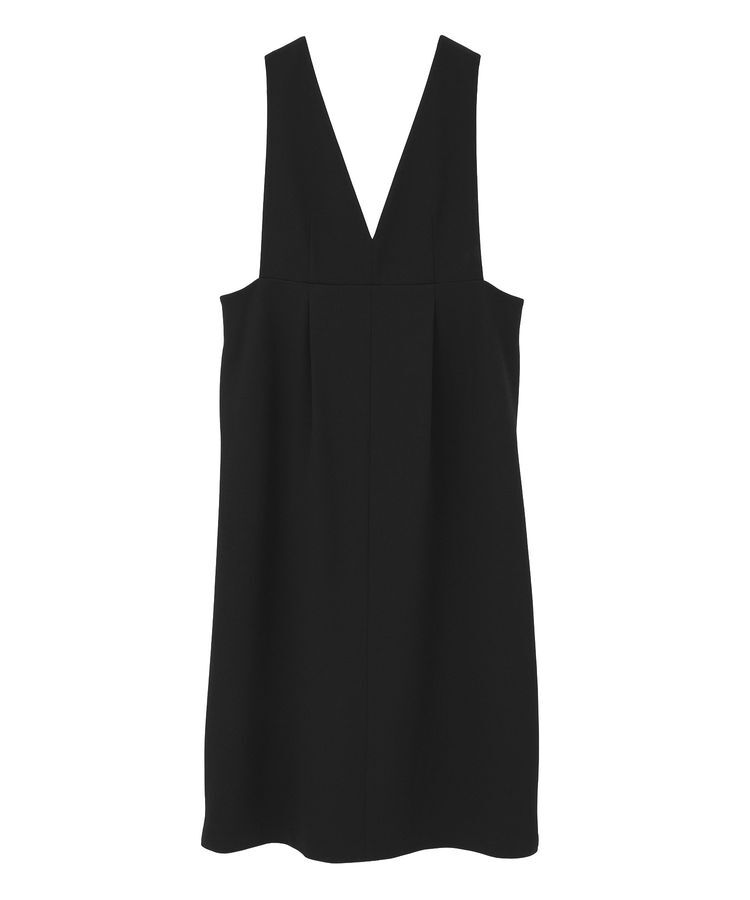 Green Parks「O.洗えてストレッチ Vネックジャンスカ」|ジャンパースカート|