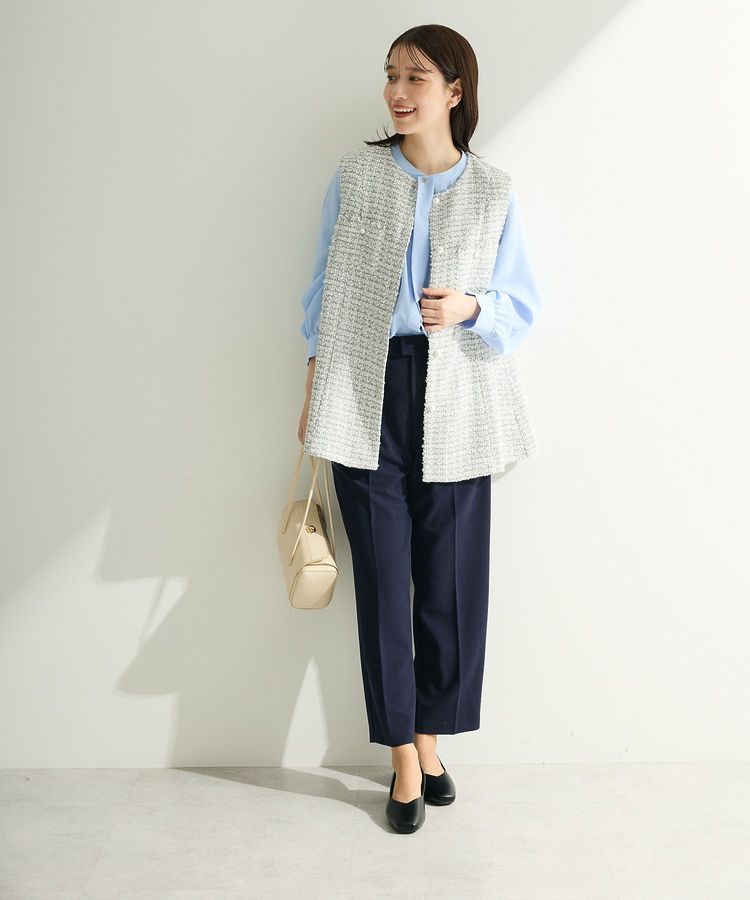 Green Parks「O.ツィードペプラムベスト」|ベスト・ジレ|