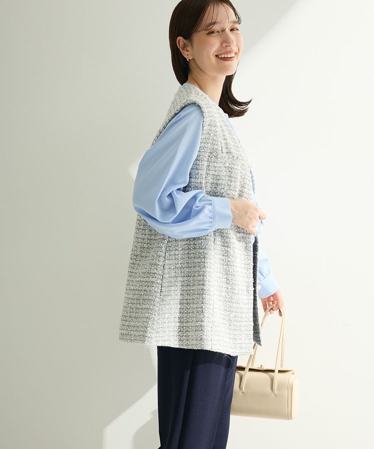 Green Parks「O.ツィードペプラムベスト」|ベスト・ジレ|