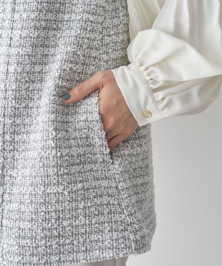 Green Parks「O.ツィードペプラムベスト」|ベスト・ジレ|