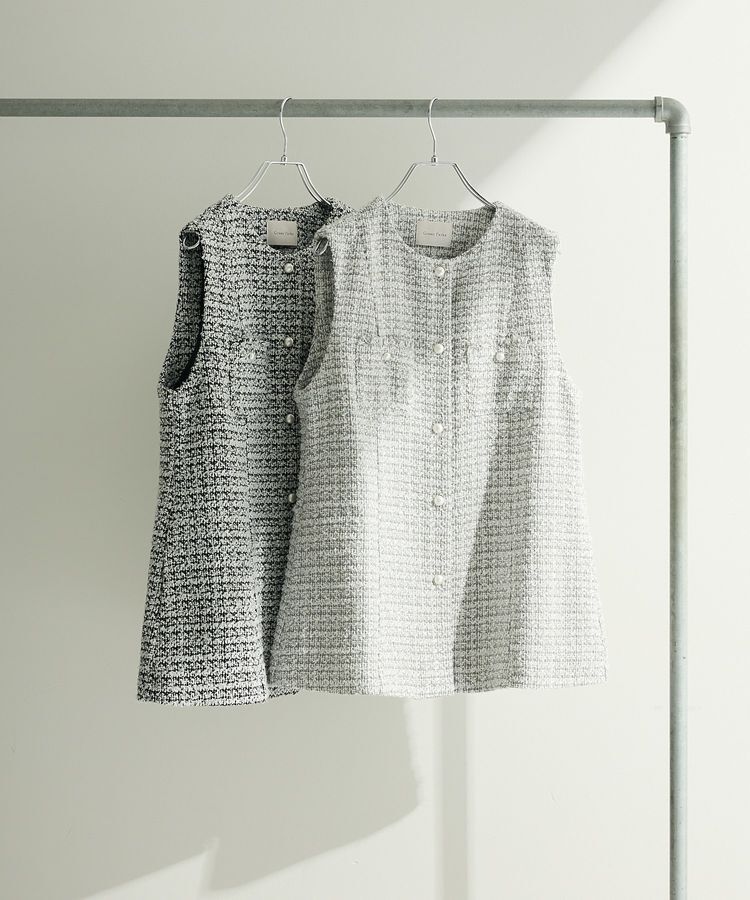 Green Parks「O.ツィードペプラムベスト」|ベスト・ジレ|