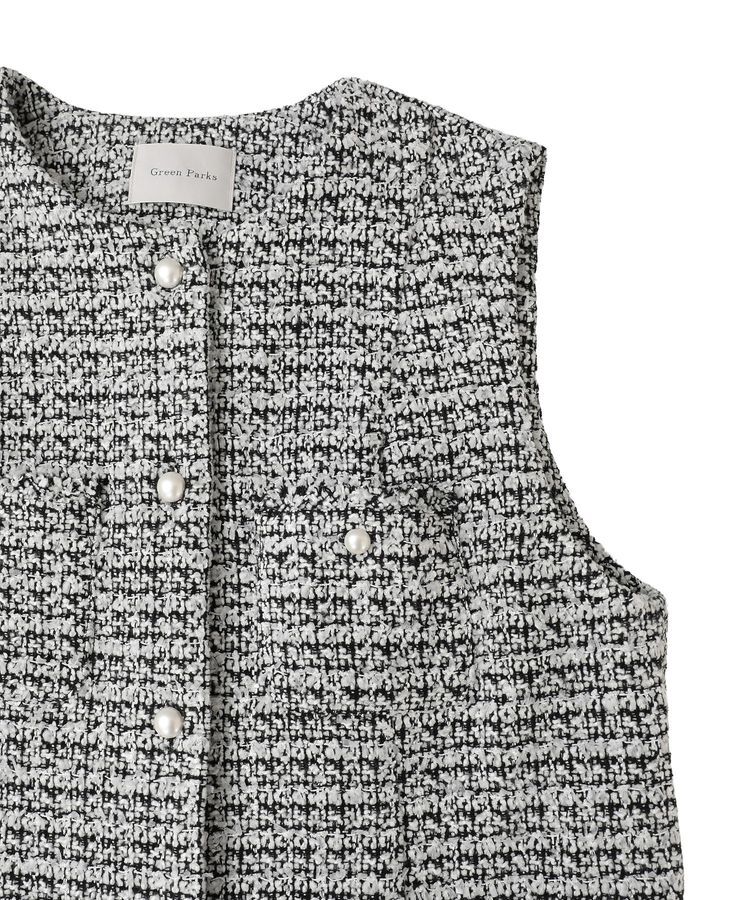 Green Parks「O.ツィードペプラムベスト」|ベスト・ジレ|