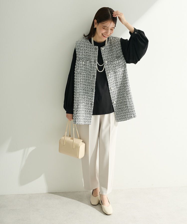 Green Parks「O.ツィードペプラムベスト」|ベスト・ジレ|