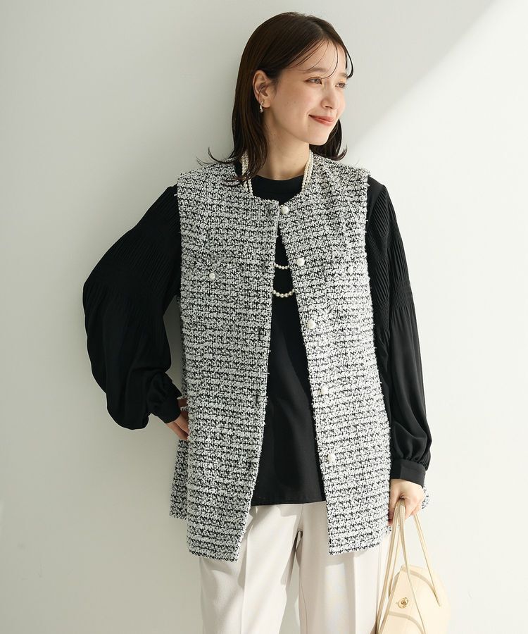 Green Parks「O.ツィードペプラムベスト」|ベスト・ジレ|