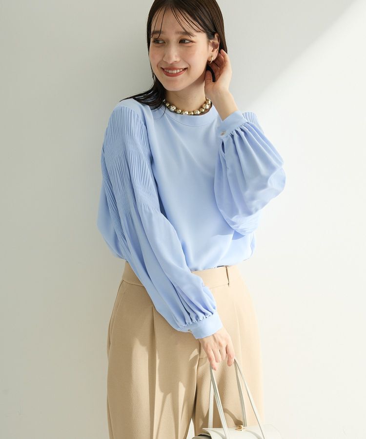 Green Parks「O.袖プリーツブラウス」|シャツ・ブラウス|