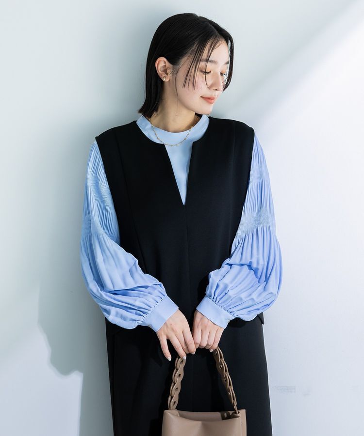 Green Parks「O.袖プリーツブラウス」|シャツ・ブラウス|