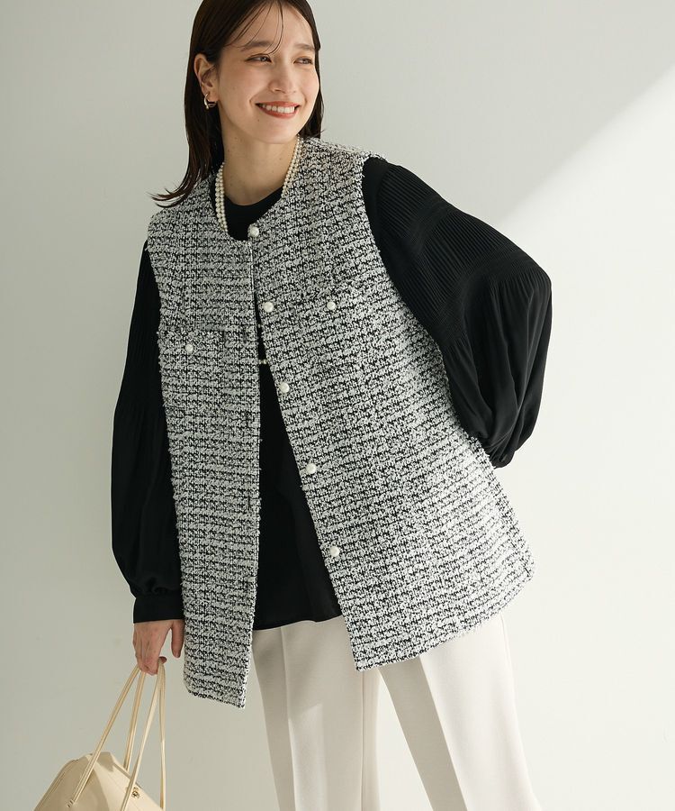 Green Parks「O.袖プリーツブラウス」|シャツ・ブラウス|