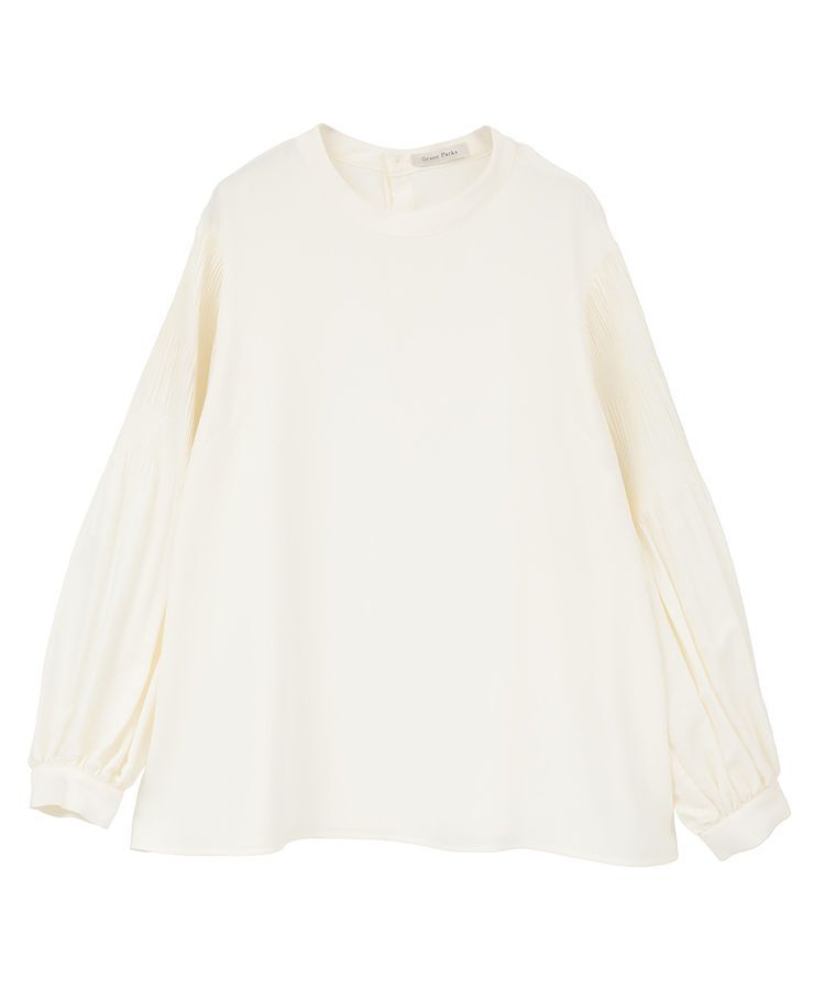 Green Parks「O.袖プリーツブラウス」|シャツ・ブラウス|