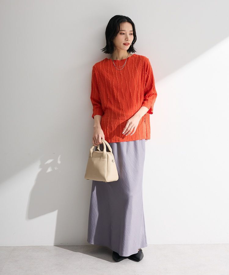 Green Parks「光沢サテンナロースカート」|タイト|