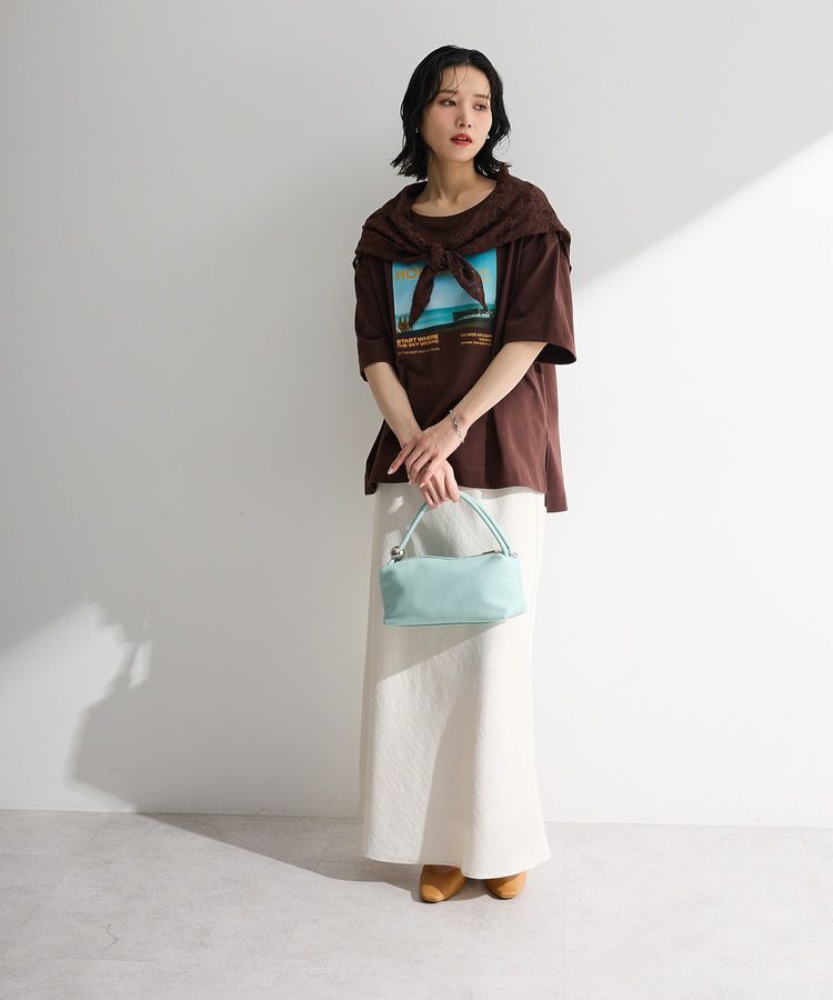 Green Parks「光沢サテンナロースカート」|タイト|