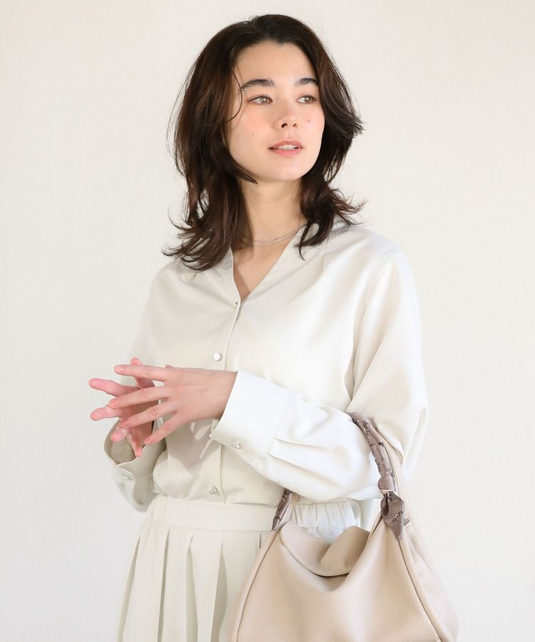 Green Parks「SET2点スキッパーブラウス+プリーツスカート」|ワンピース|