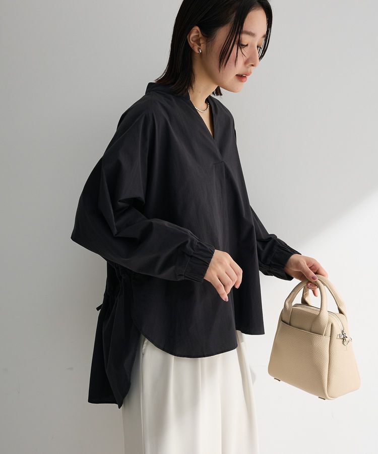 Green Parks「スキッパーブラウス」|シャツ・ブラウス|Black