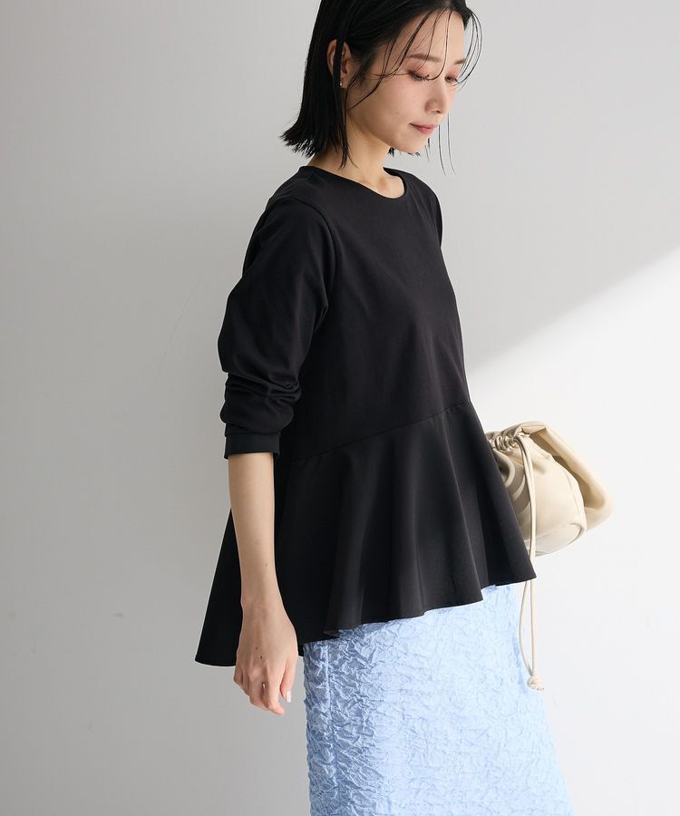 Green Parks「ペプラムドッキングプルオーバー」|Tシャツ・カットソー|Black