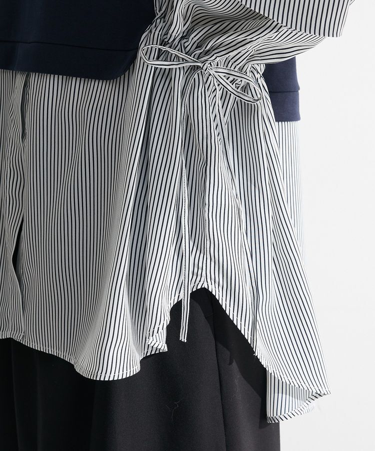 Green Parks「脇リボンドッキングチュニック」|Tシャツ・カットソー|