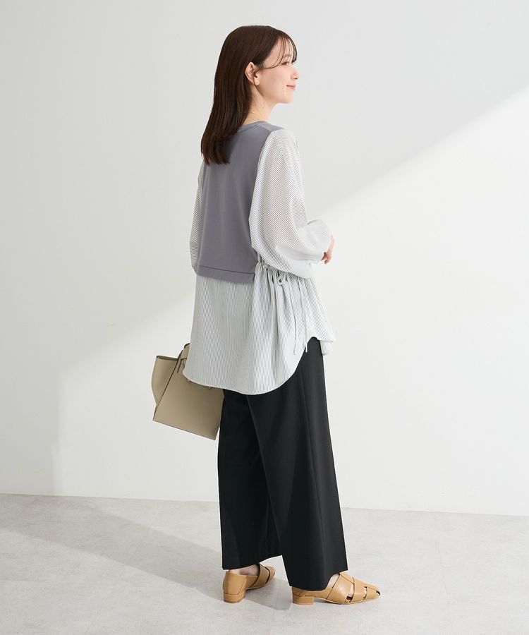 Green Parks「脇リボンドッキングチュニック」|Tシャツ・カットソー|