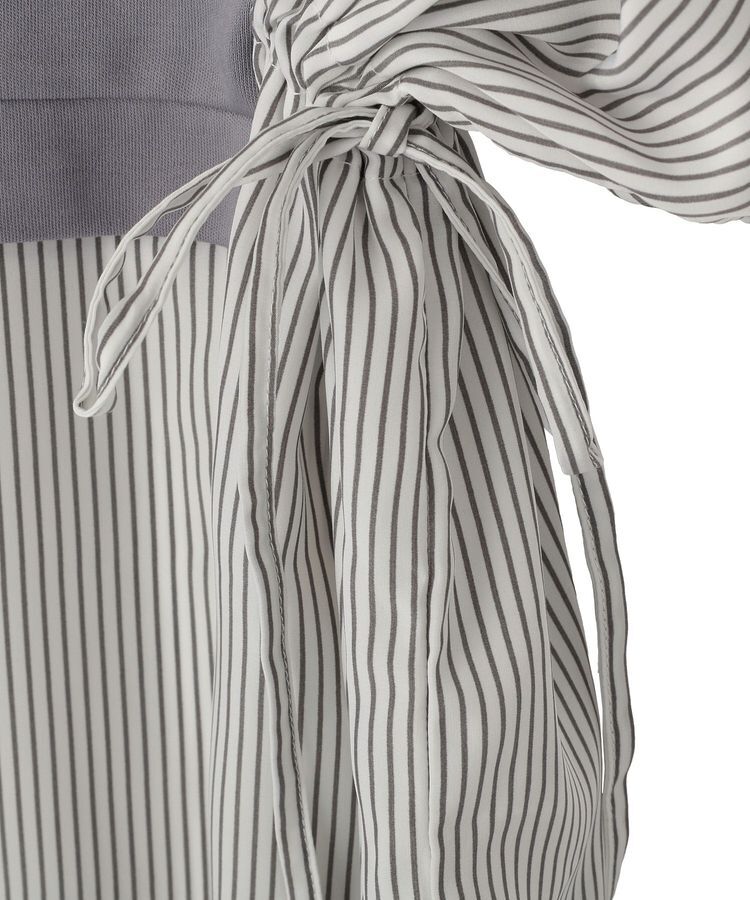 Green Parks「脇リボンドッキングチュニック」|Tシャツ・カットソー|