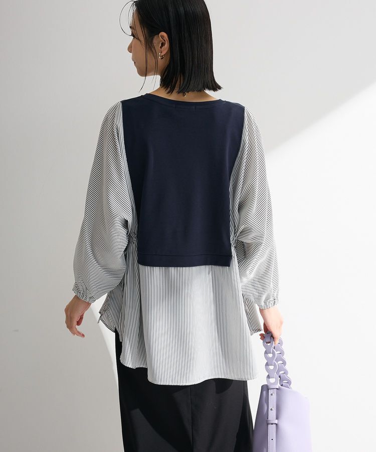 Green Parks「脇リボンドッキングチュニック」|Tシャツ・カットソー|