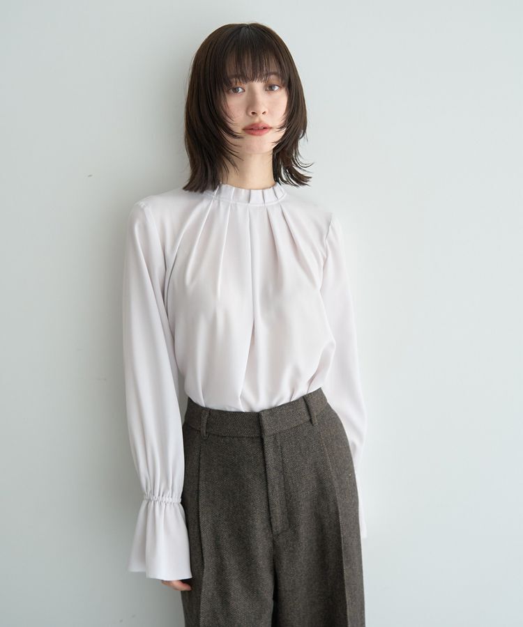 YECCA VECCA「タックデザインブラウス」|シャツ・ブラウス|