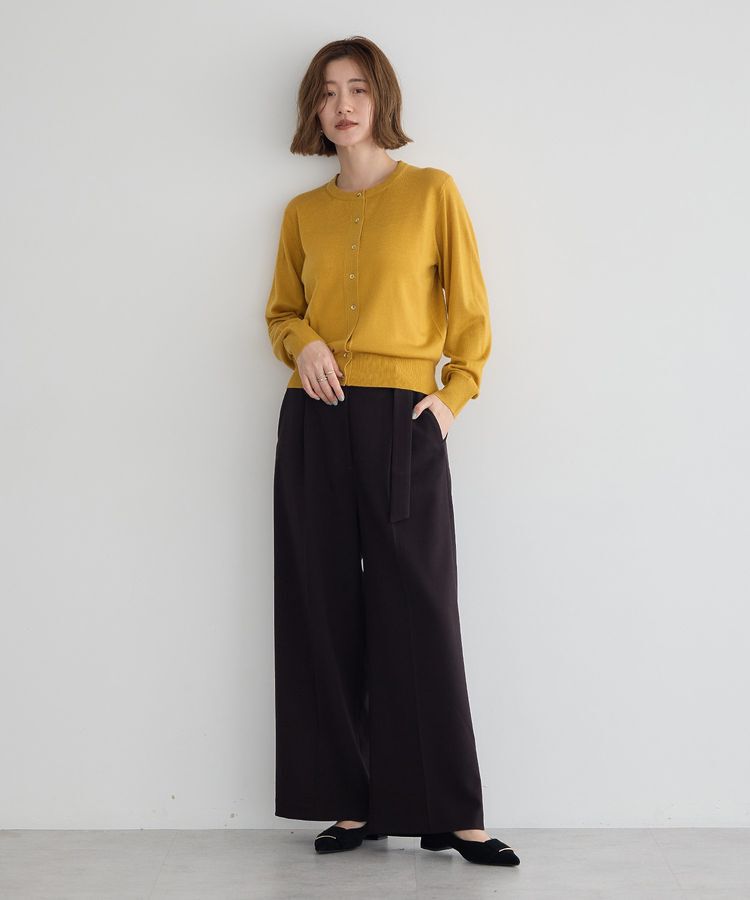 YECCA VECCA「金釦クルーネックカーディガン」|カーディガン|