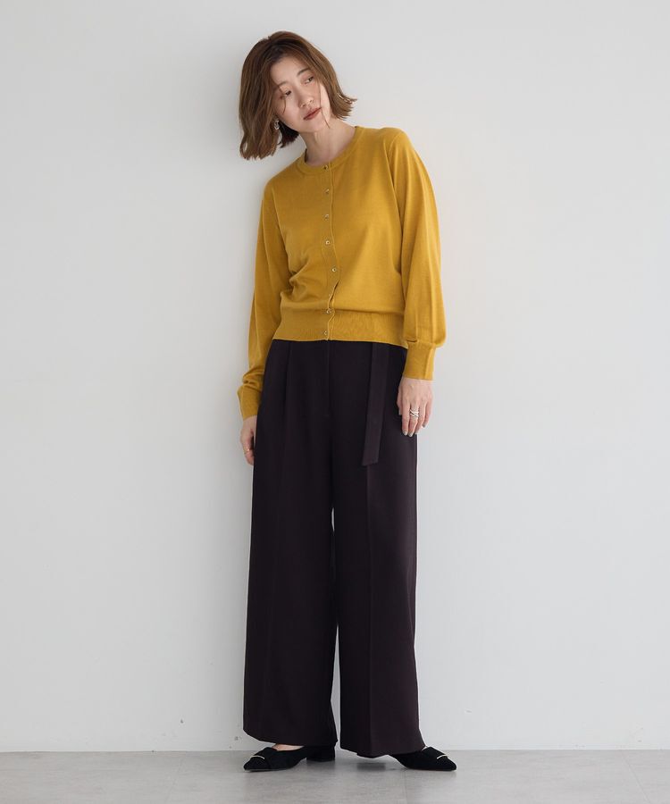 YECCA VECCA「金釦クルーネックカーディガン」|カーディガン|