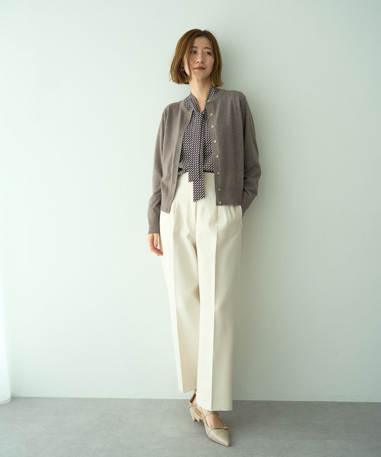 YECCA VECCA「金釦クルーネックカーディガン」|カーディガン|