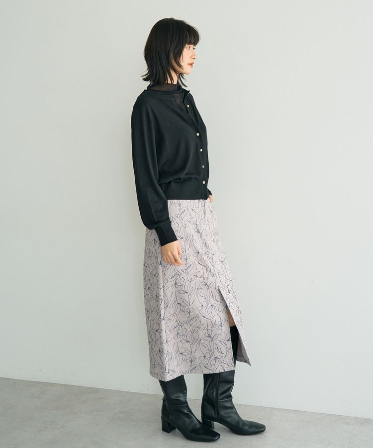 YECCA VECCA「金釦クルーネックカーディガン」|カーディガン|