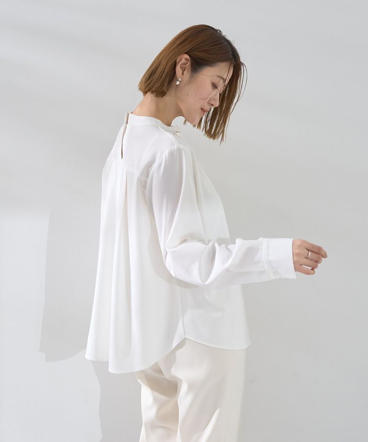 YECCA VECCA「パールタックブラウス」|シャツ・ブラウス|