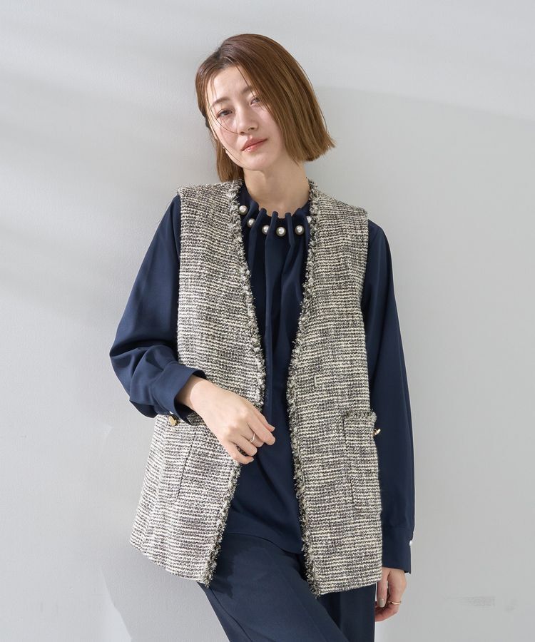 YECCA VECCA「パールタックブラウス」|シャツ・ブラウス|